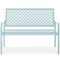 Best Choice Products Indoor Outdoor Steel Garden Bench w/ Geometric Backrest, Foot Levelers